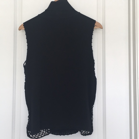 🌺 New Sleeveless Turtleneck Sweater Suede - Picture 6 of 8